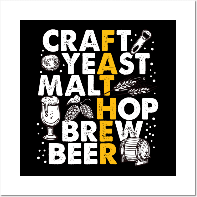 CRAFT YEAST MALT HOP BREW BEER Wall Art by CoolTees